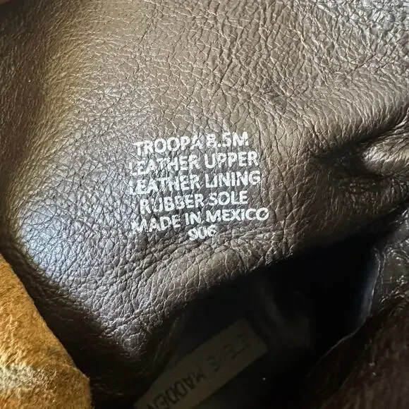 Steve Madden Womens Troopa Combat Boots Sz 8.5 Brown Leather Biker Lace Up Boho - Picture 4 of 12